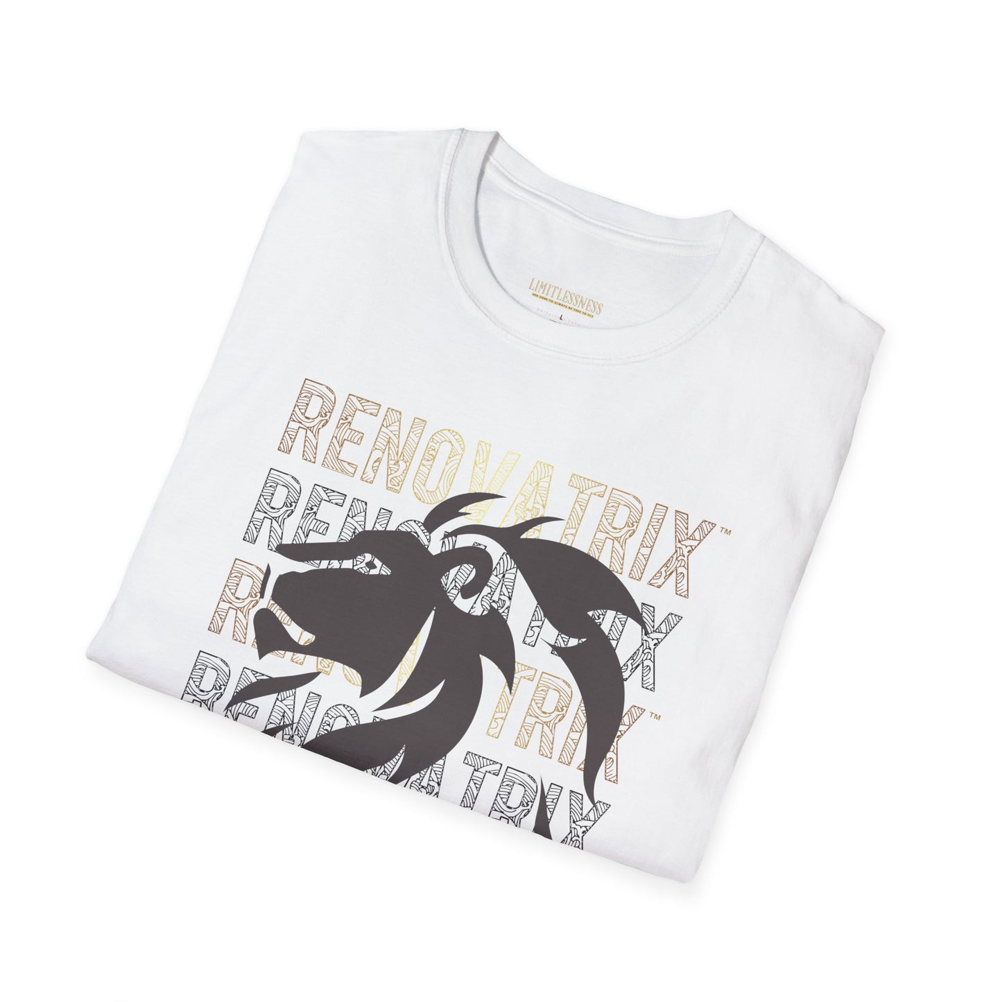 RENOVATRIX™ HIS WAY BACK TO WHOLENESS TSHIRT Dark Grey Lion Head on Front. Manly Tshirt