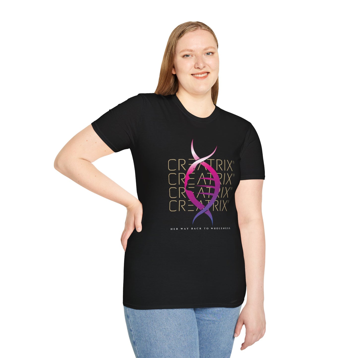 CREATRIX®, HER WAY BACK TO WHOLENESS TSHIRT with Creatrix logo on front