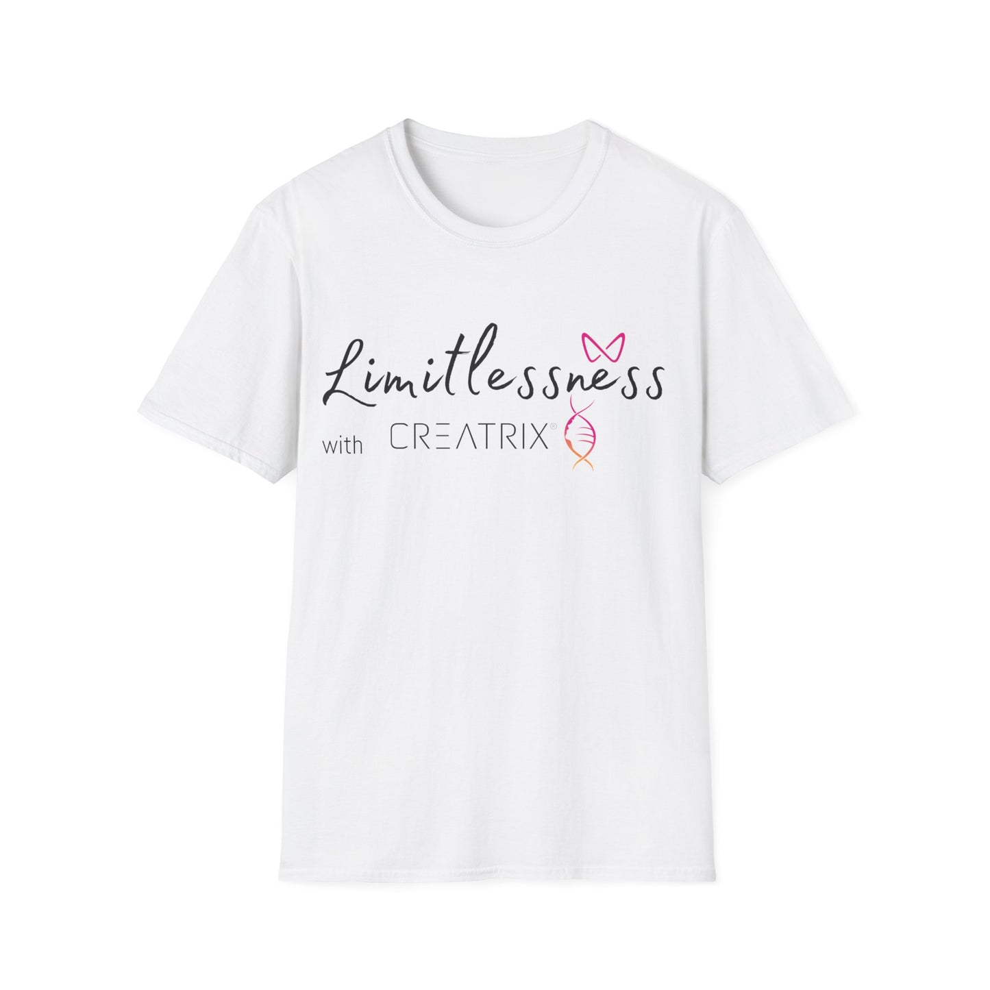 LIMITLESSNESS With CREATRIX® White Printed Soft T-Shirt