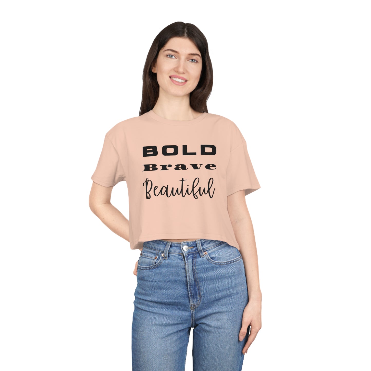 BOLD BRAVE BEAUTIFUL Women's Crop Tee