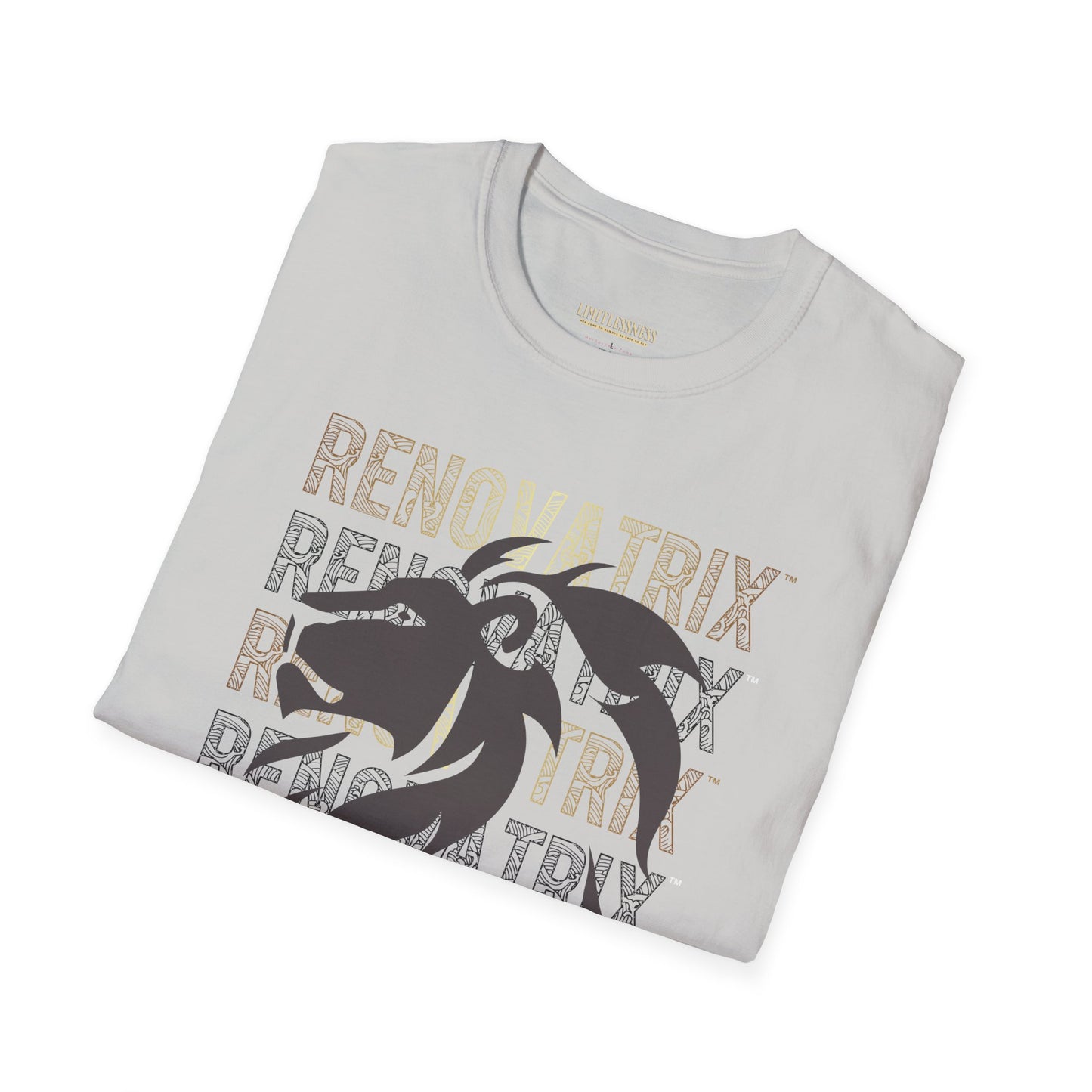 RENOVATRIX™ HIS WAY BACK TO WHOLENESS TSHIRT Dark Grey Lion Head on Front. Manly Tshirt