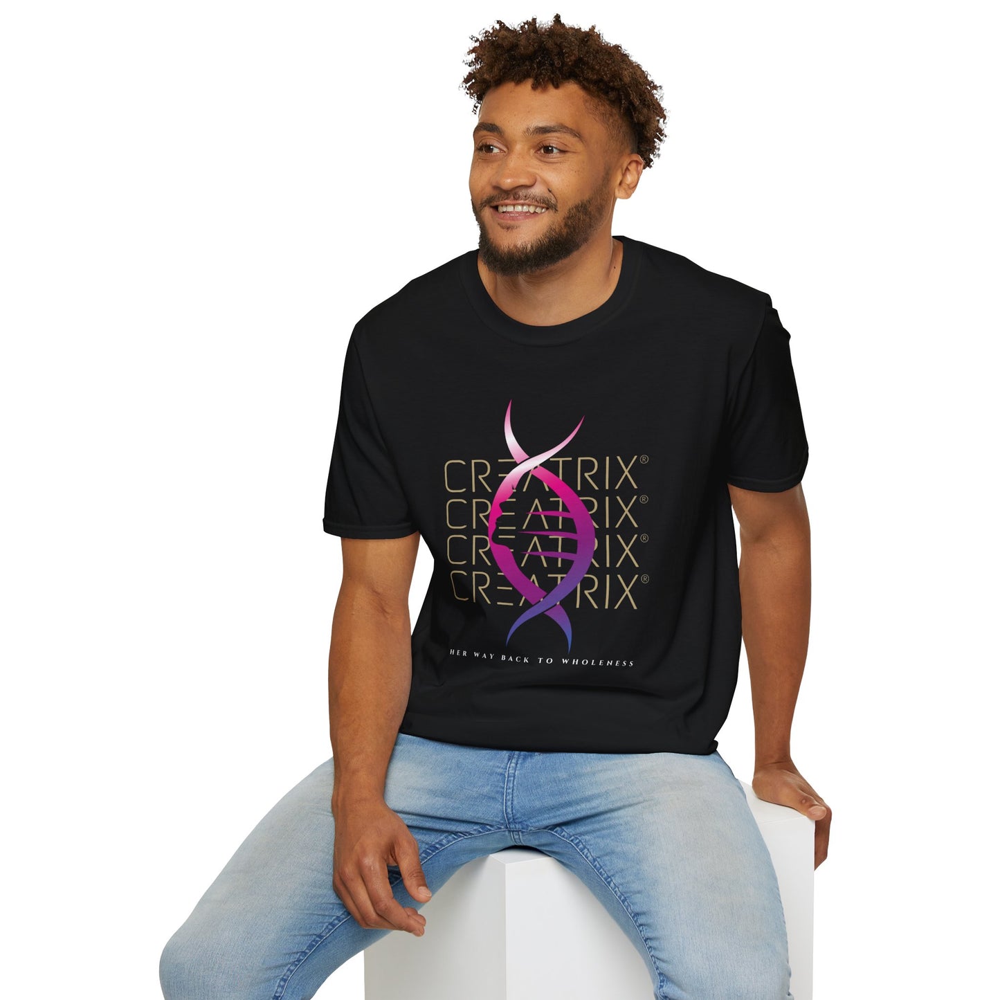 CREATRIX®, HER WAY BACK TO WHOLENESS TSHIRT with Creatrix logo on front