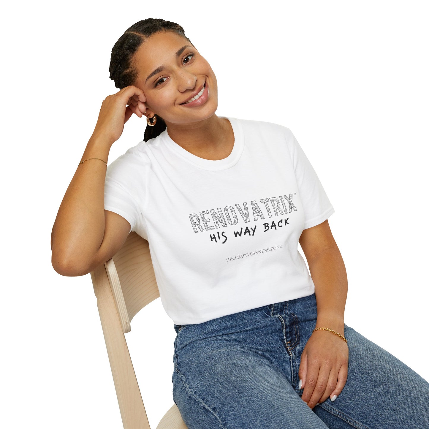 RENOVATRIX™ His Way Back White Unisex Tshirt