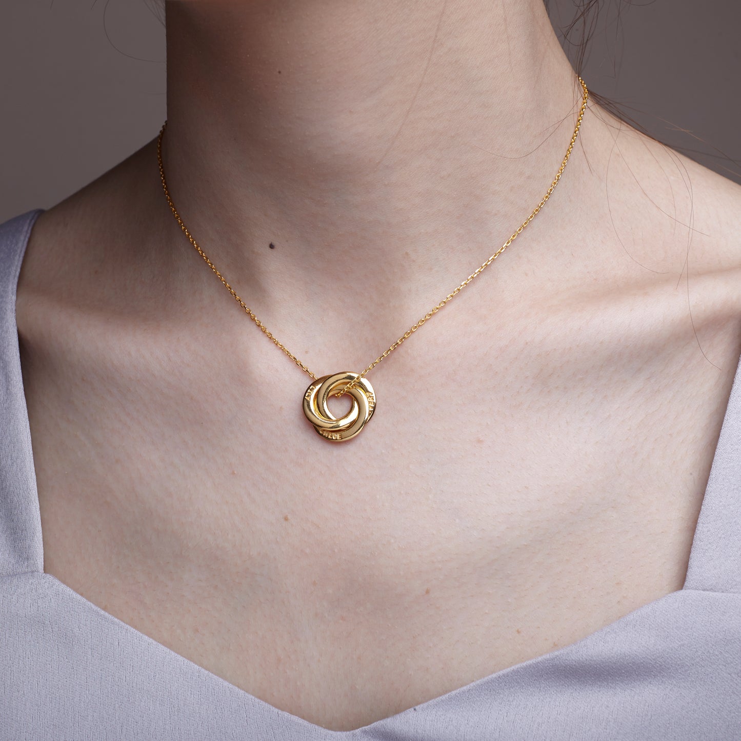 Personalised Interlocking Necklace - Symbolising how the words combine