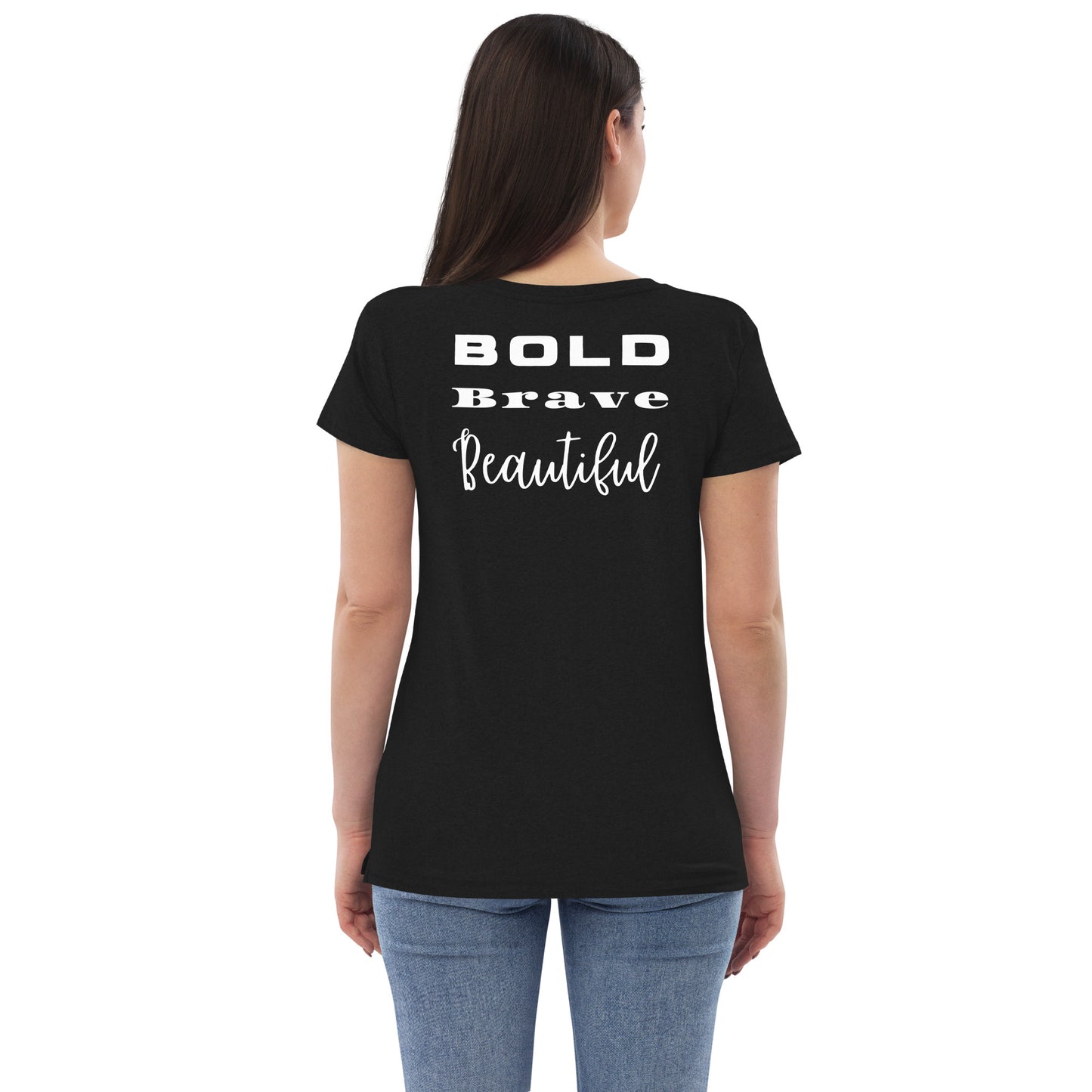Bold, Brave, Beautiful - Women’s recycled v-neck t-shirt
