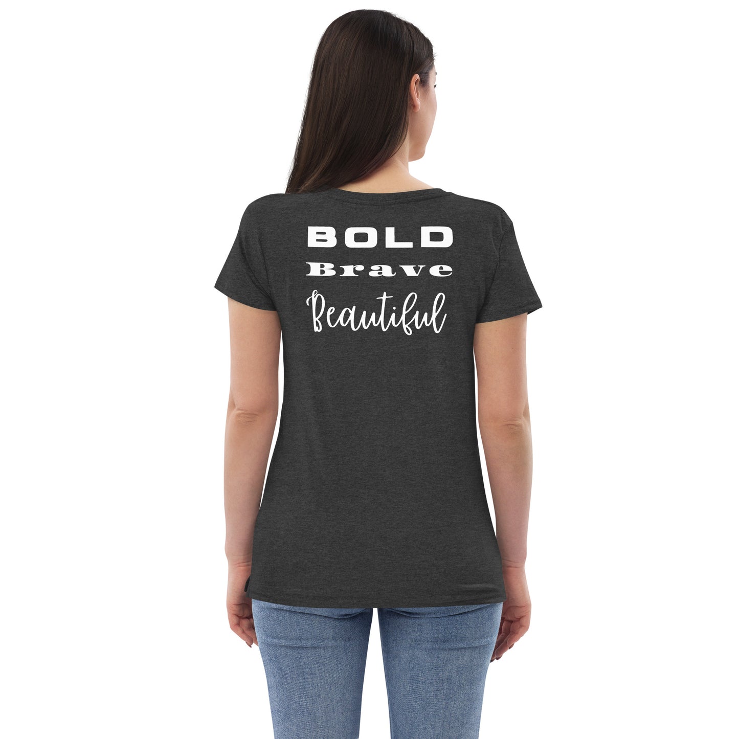 Bold, Brave, Beautiful - Women’s recycled v-neck t-shirt