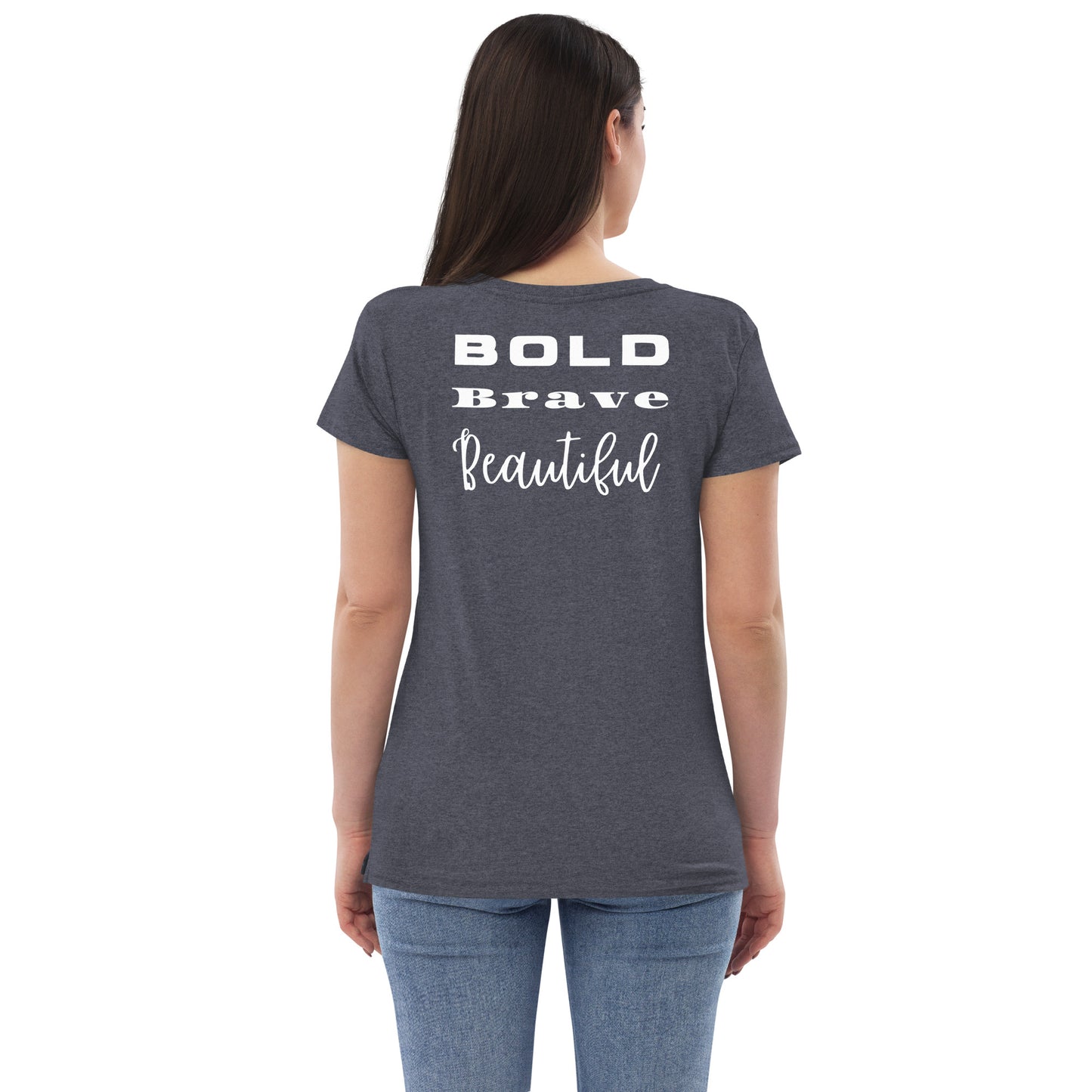 Bold, Brave, Beautiful - Women’s recycled v-neck t-shirt