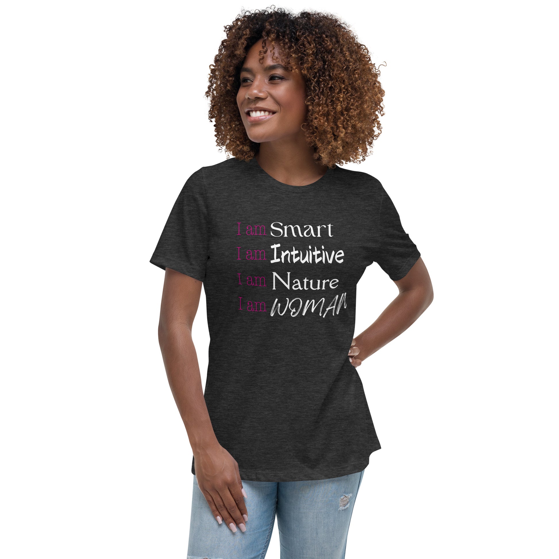 Womens Relaxed T-Shirt Dark Grey Color