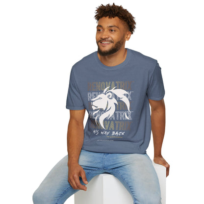 RENOVATRIX™ HIS WAY BACK TO WHOLENESS TSHIRT White Lion on Front