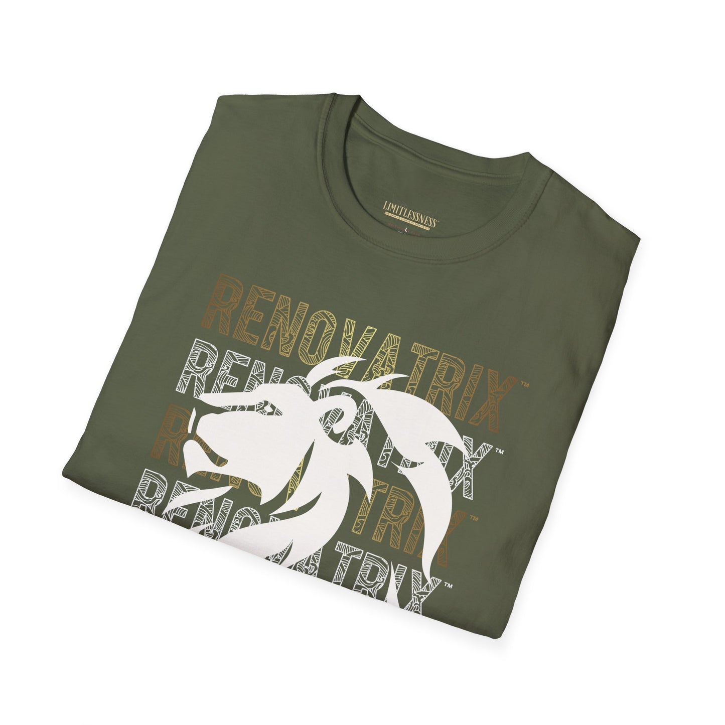 RENOVATRIX™ HIS WAY BACK TO WHOLENESS TSHIRT White Lion on Front