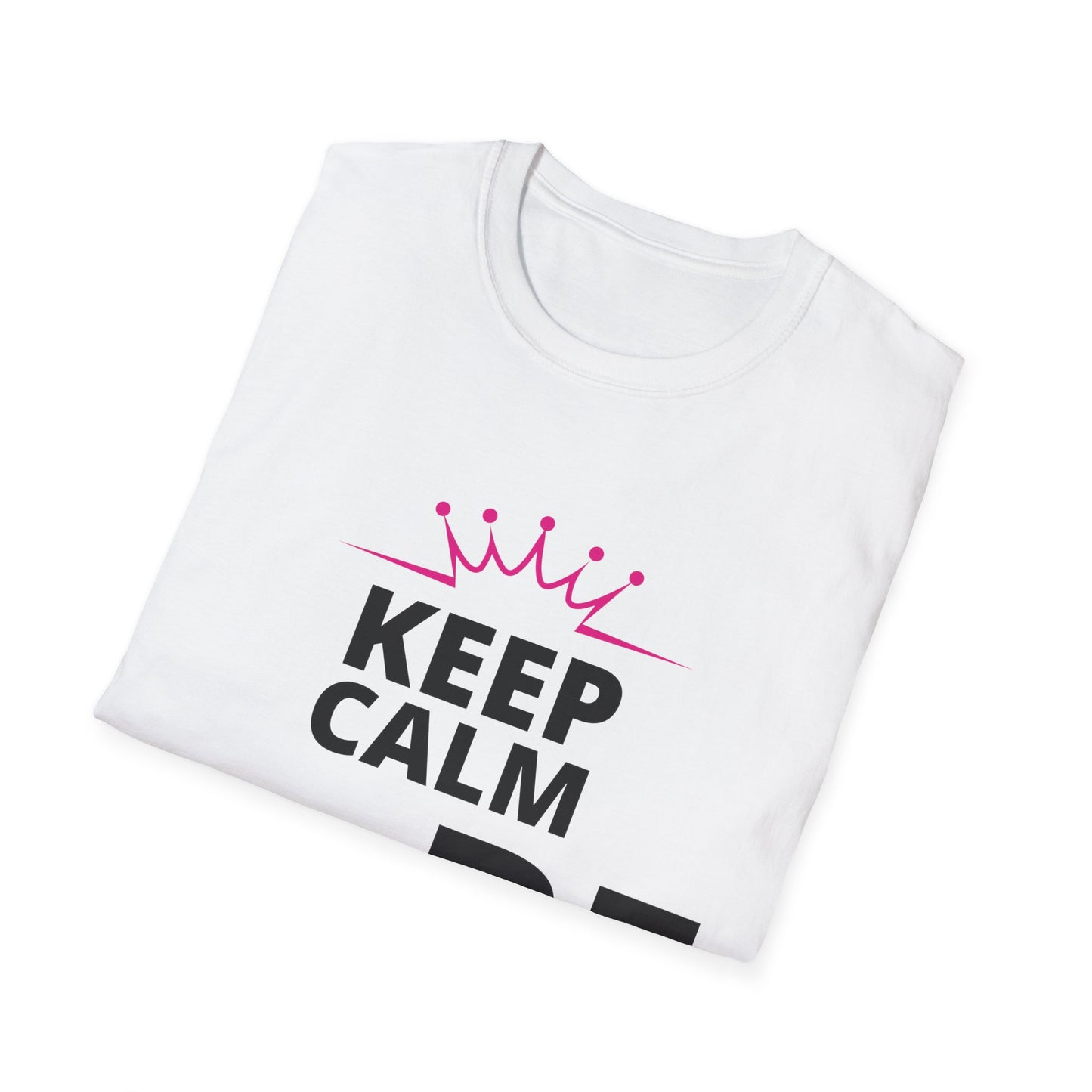 KEEP CALM AND BE YOURSELF White Printed Soft T-Shirt