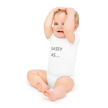 SASSY AS.... Baby Short Sleeve Bodysuit