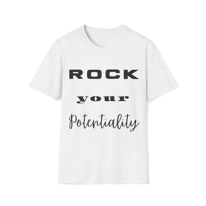 'ROCK YOUR POTENTIALITY' Printed Relaxed, Soft T-Shirt