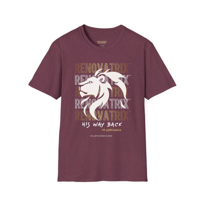RENOVATRIX™ HIS WAY BACK TO WHOLENESS TSHIRT White Lion on Front