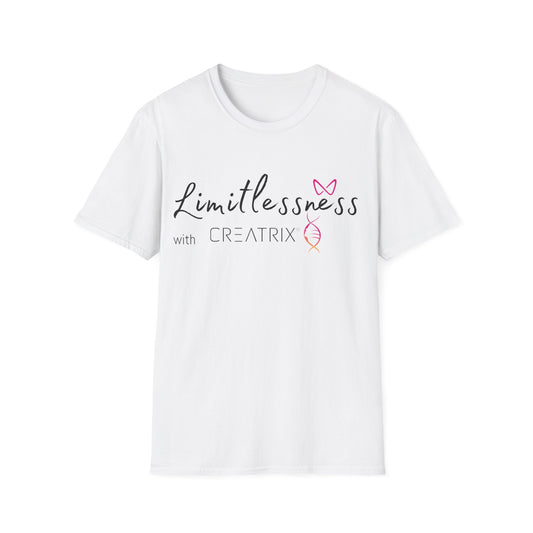 LIMITLESSNESS With CREATRIX® White Printed Soft T-Shirt