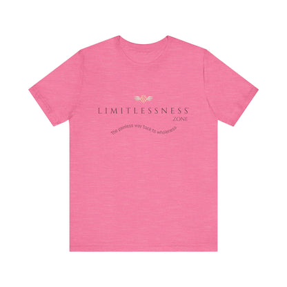LIMITLESSNESS dot ZONE, The Painless Way Back to Wholeness, Unisex Short Sleeve Tee