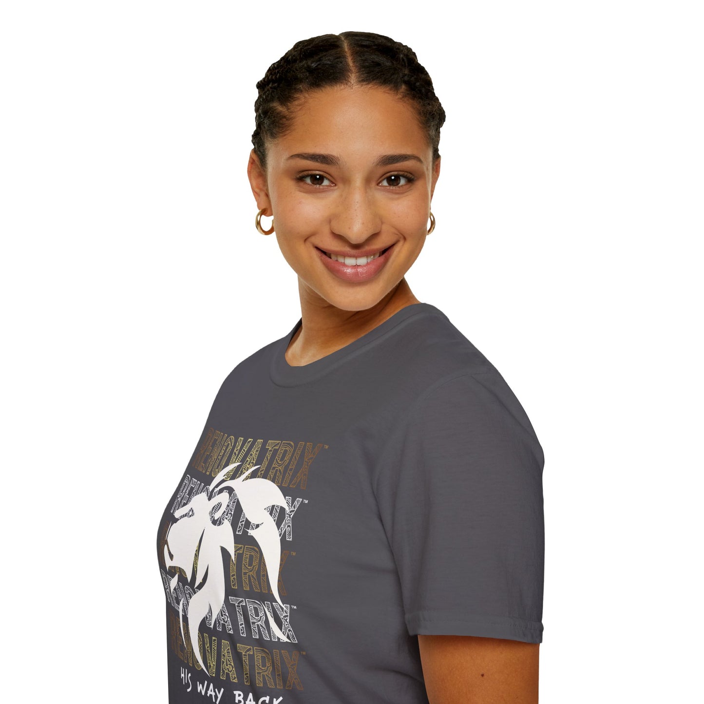 RENOVATRIX™ HIS WAY BACK TO WHOLENESS TSHIRT White Lion on Front