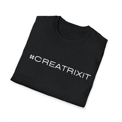 Black T-Shirt #CREATRIXIT Printed Relaxed, Soft T-Shirt