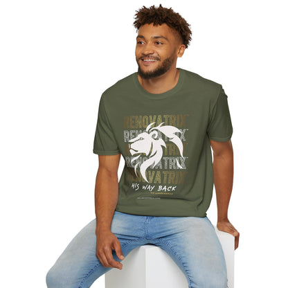 RENOVATRIX™ HIS WAY BACK TO WHOLENESS TSHIRT White Lion on Front