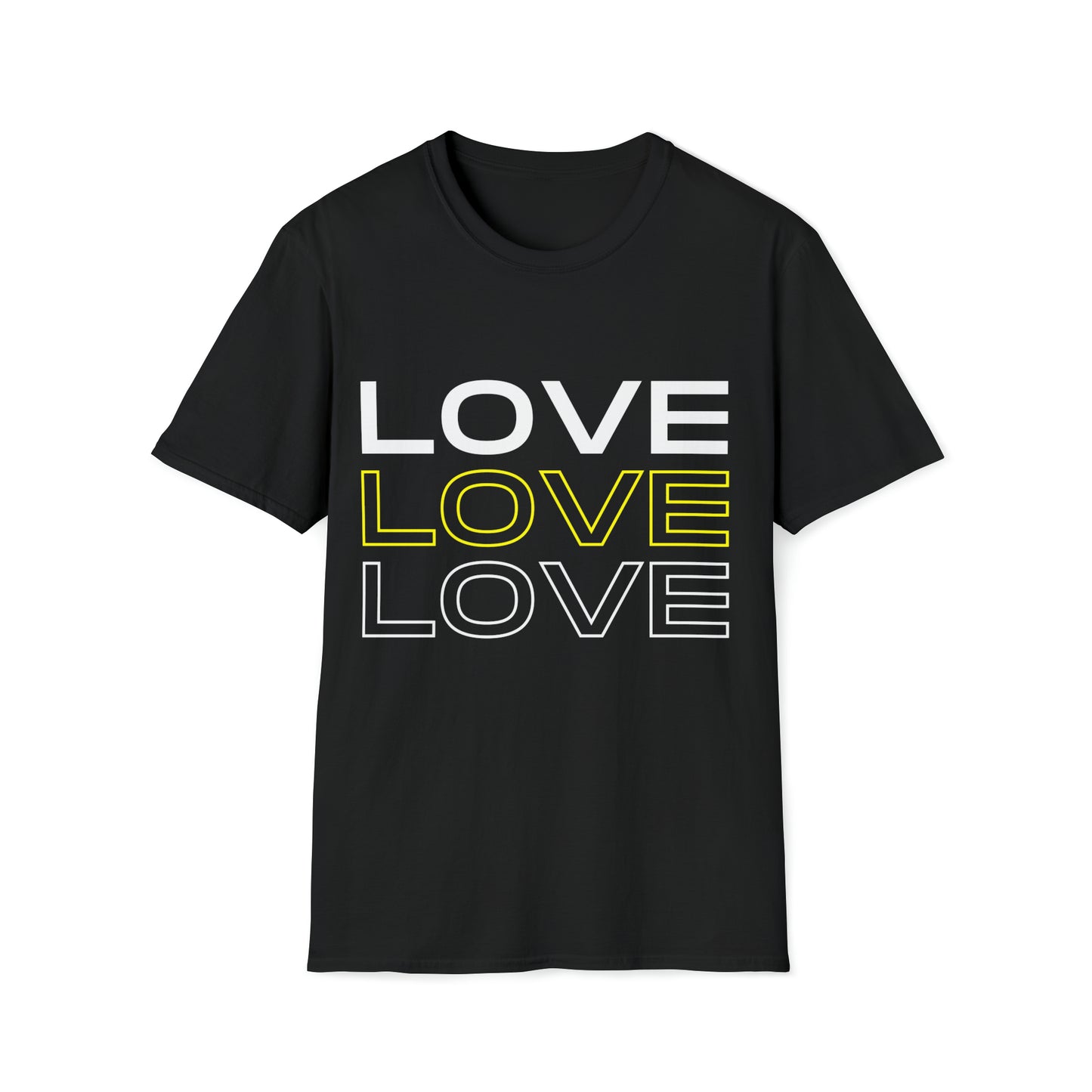 'LOVE' Printed Black T-Shirt