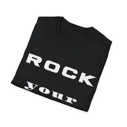 'Rock Your Potentiality' Black Printed Soft T-Shirt