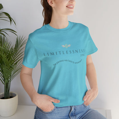 LIMITLESSNESS dot ZONE, The Painless Way Back to Wholeness, Unisex Short Sleeve Tee