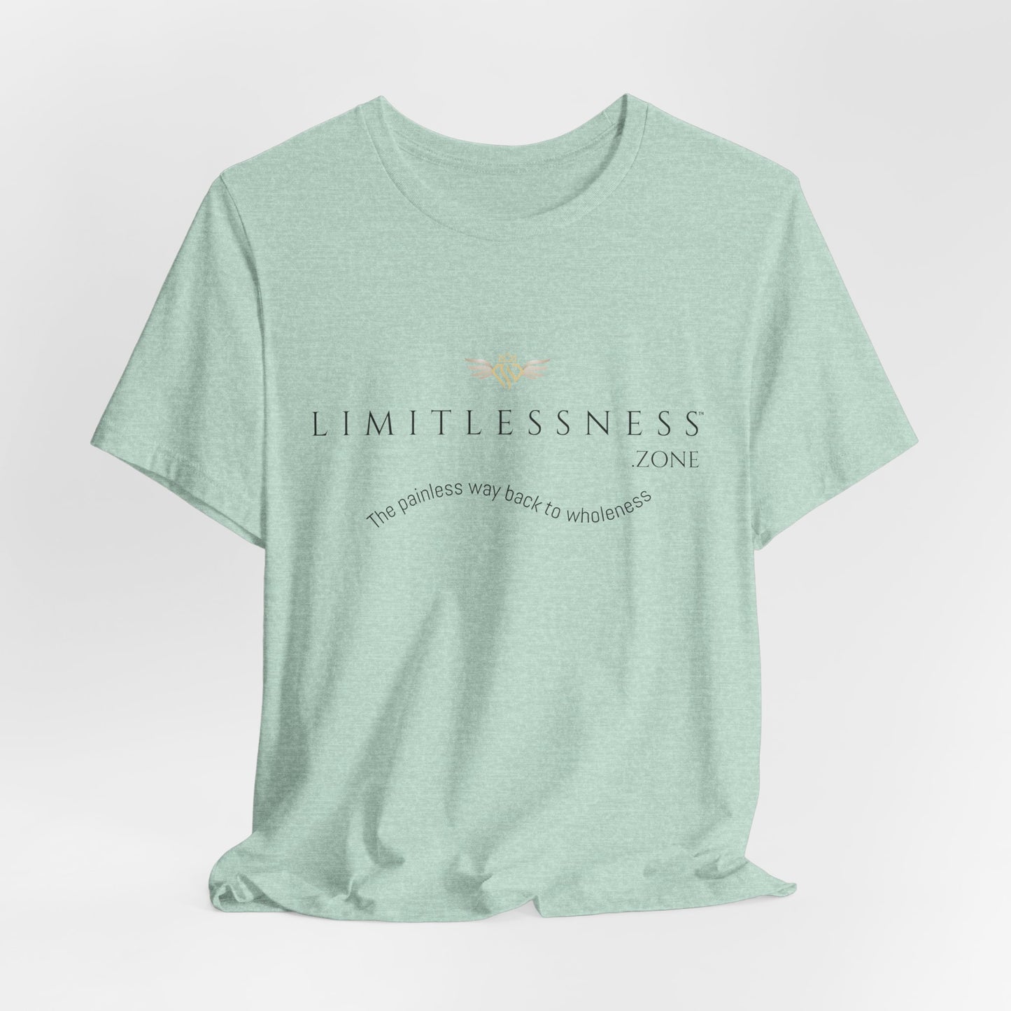 LIMITLESSNESS dot ZONE, The Painless Way Back to Wholeness, Unisex Short Sleeve Tee