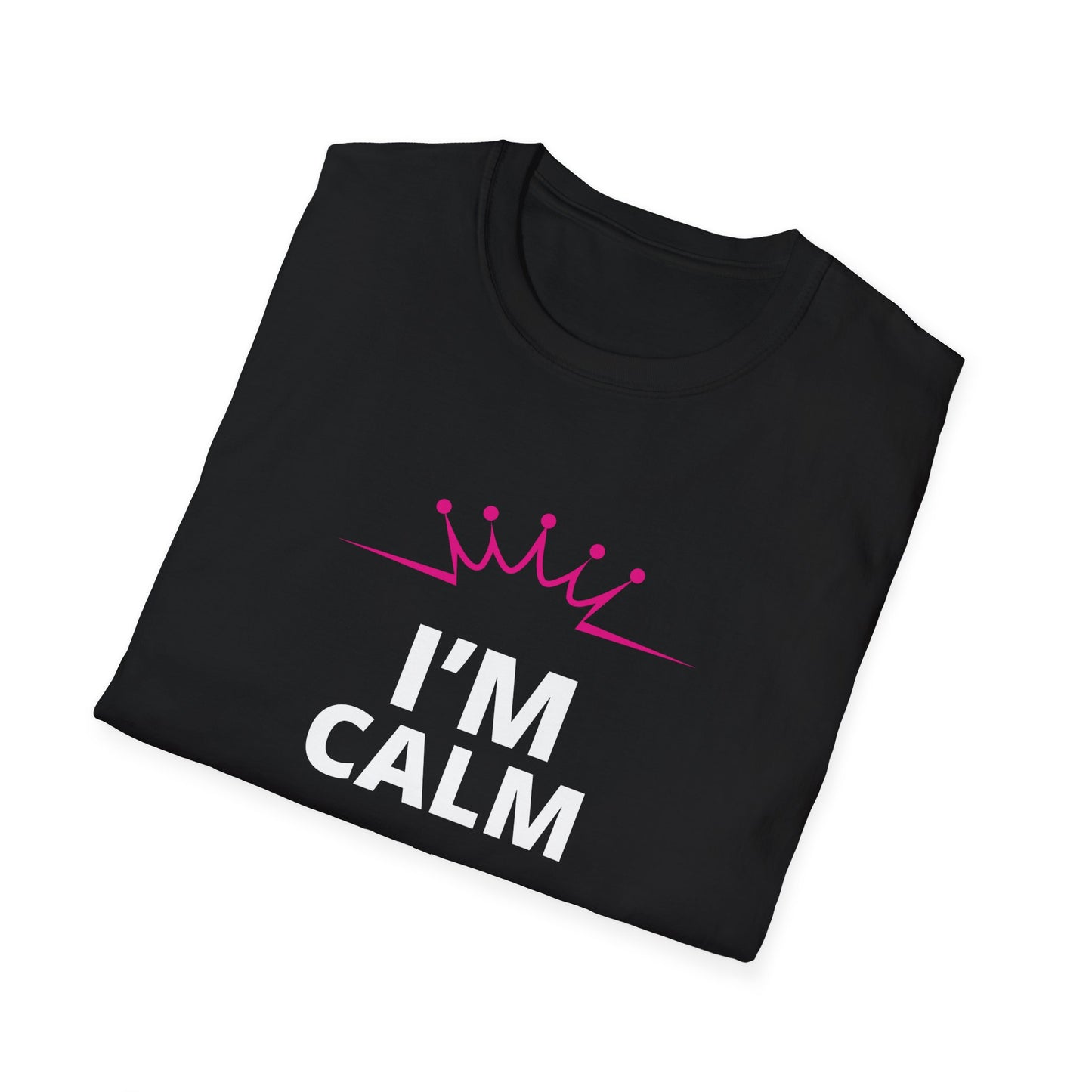 Black T-Shirt 'I'M CALM BECAUSE I CREATRIXED IT' Printed Relaxed, Soft T-Shirt