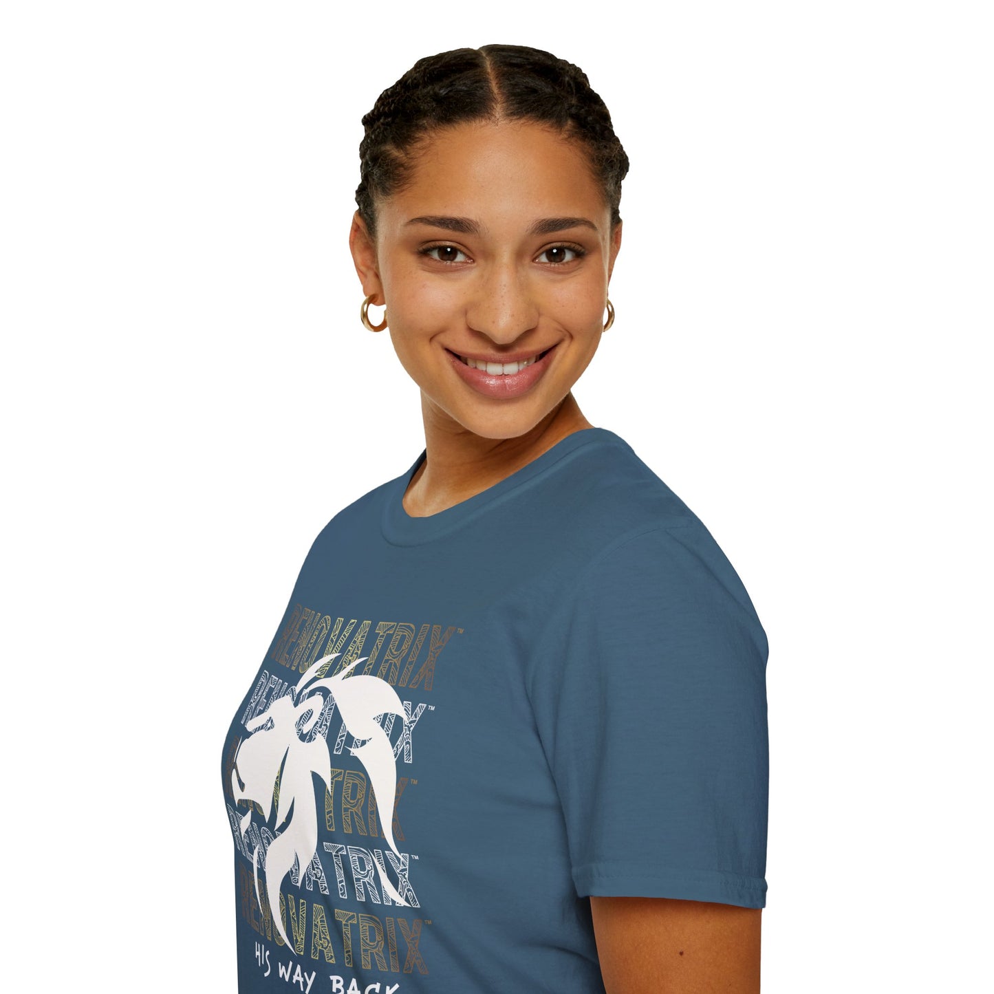 RENOVATRIX™ HIS WAY BACK TO WHOLENESS TSHIRT White Lion on Front