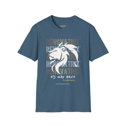 RENOVATRIX™ HIS WAY BACK TO WHOLENESS TSHIRT White Lion on Front