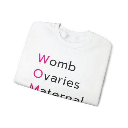 WOMAN, Womb, Ovaries, Maternal and Nature Heavy Blend™ Crewneck Sweatshirt