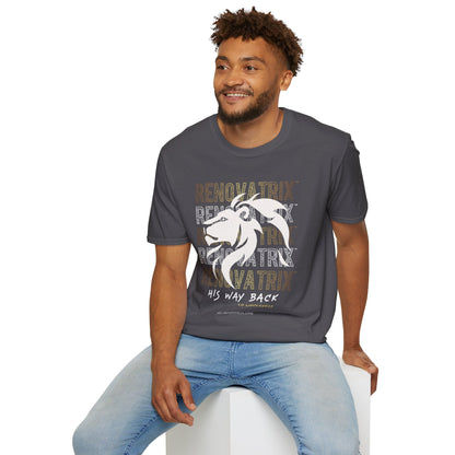RENOVATRIX™ HIS WAY BACK TO WHOLENESS TSHIRT White Lion on Front