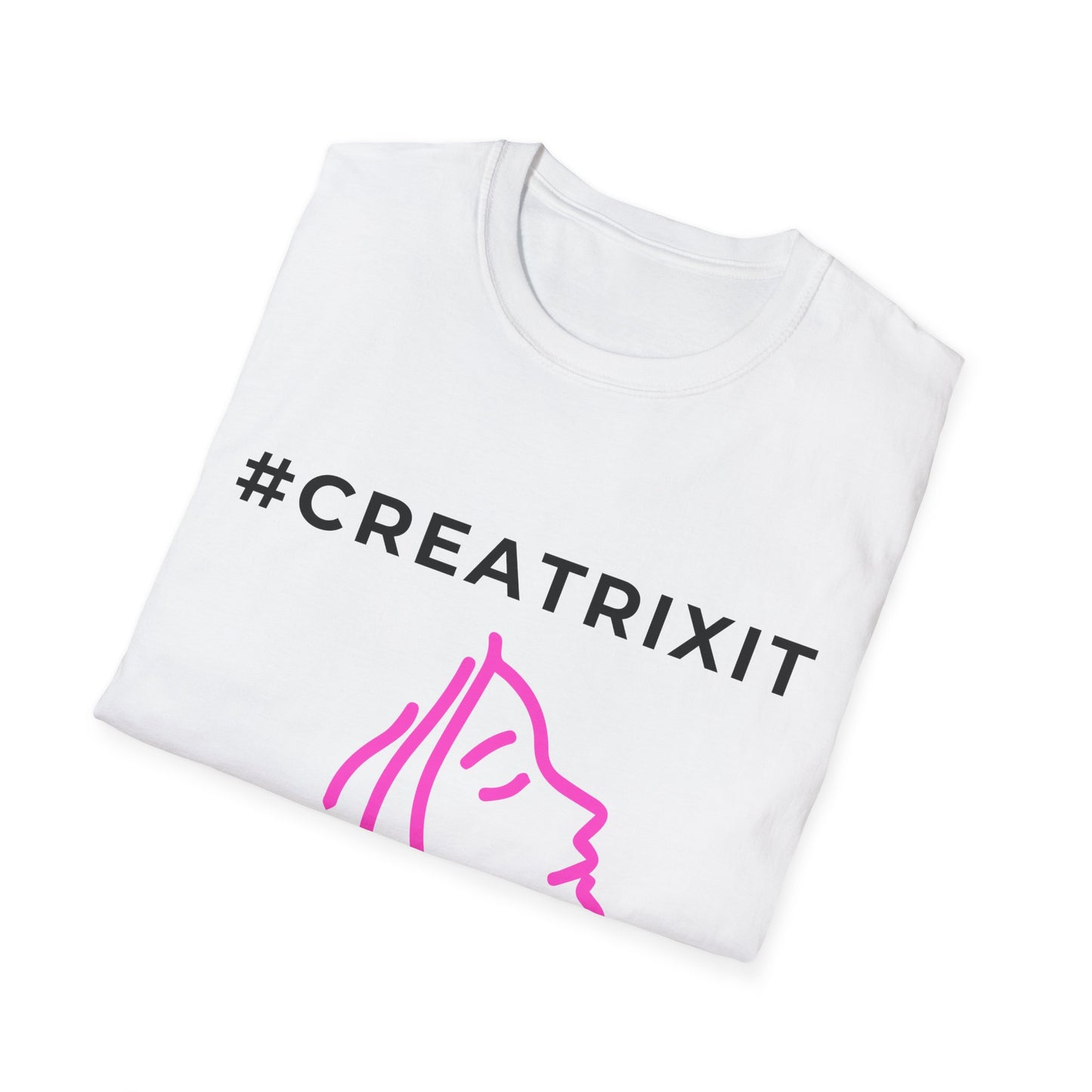 'CREATRIXIT To Be The Change' Printed White, Soft T-Shirt