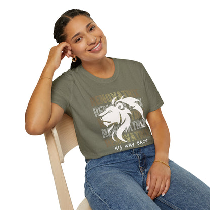 RENOVATRIX™ HIS WAY BACK TO WHOLENESS TSHIRT White Lion on Front