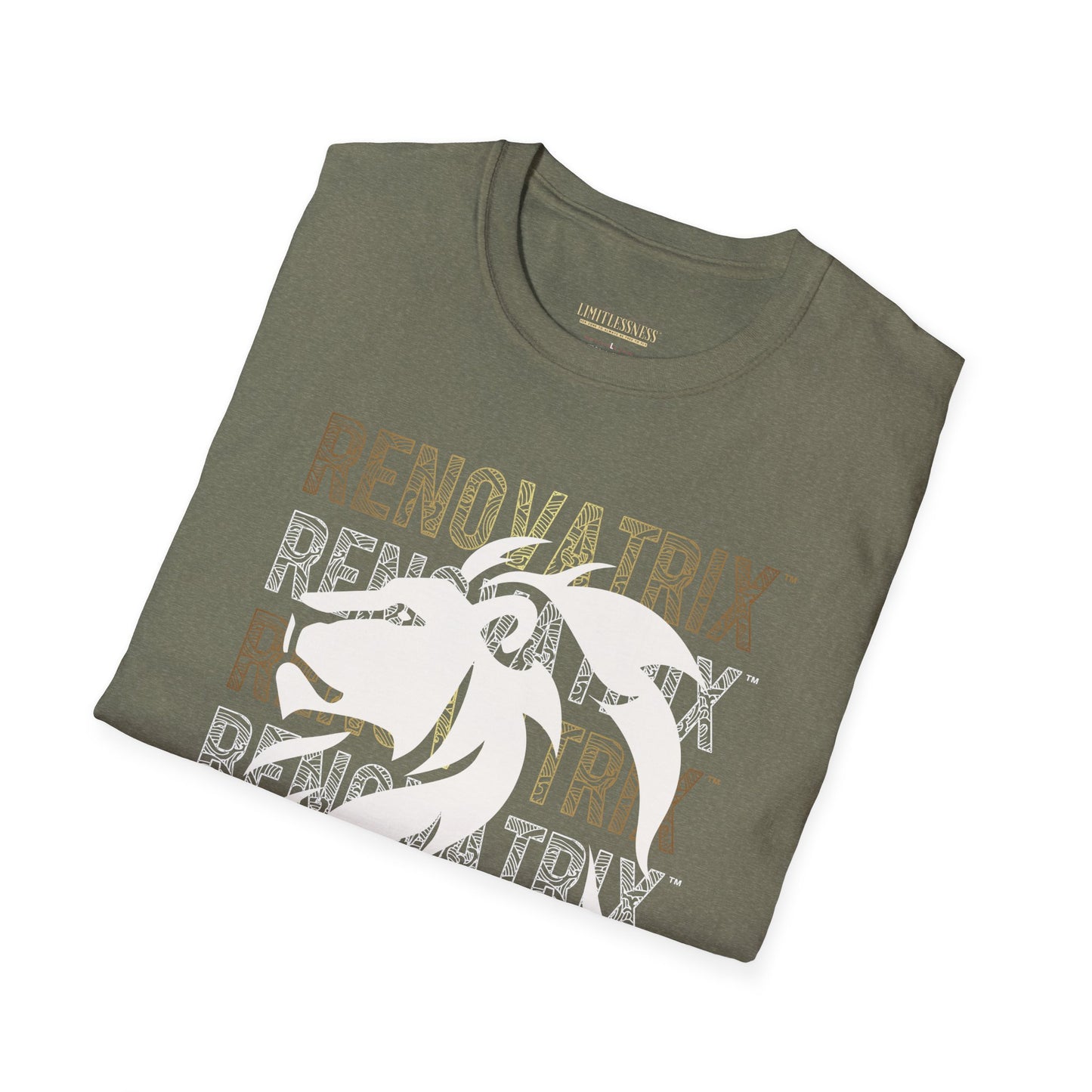 RENOVATRIX™ HIS WAY BACK TO WHOLENESS TSHIRT White Lion on Front