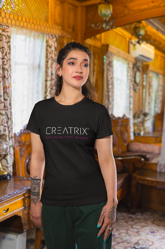 'CREATRIX® Gain Deep Inner Wisdom' White Printed Soft T-Shirt