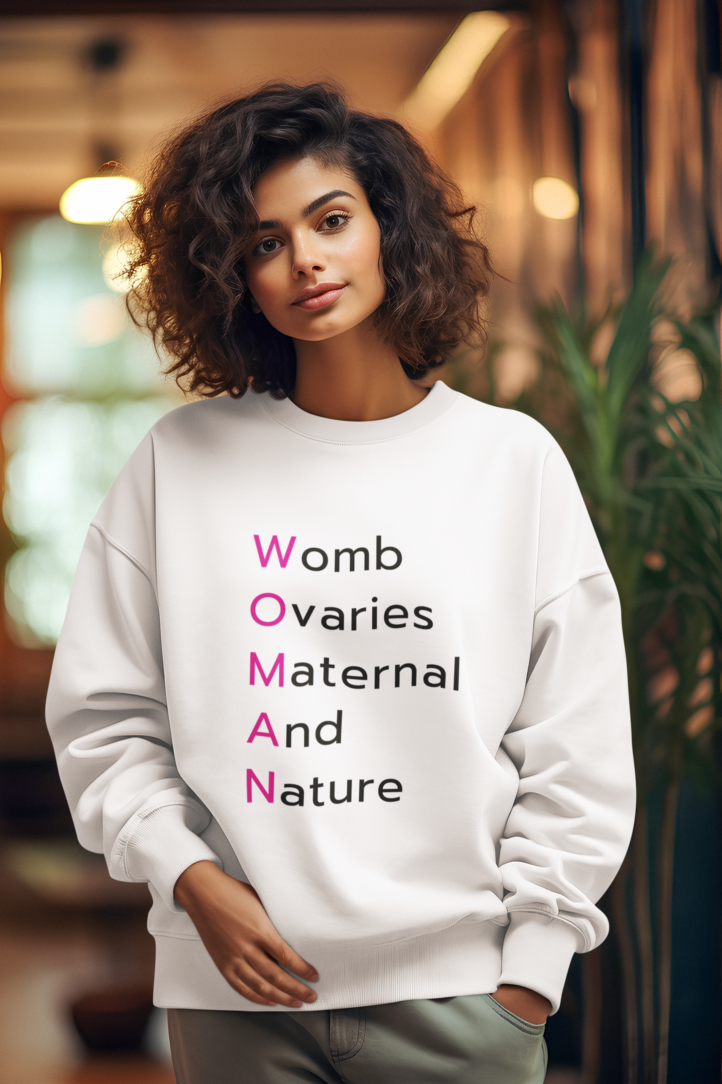 WOMAN, Womb, Ovaries, Maternal and Nature Heavy Blend™ Crewneck Sweatshirt