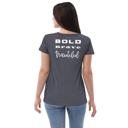 Bold, Brave, Beautiful - Women’s recycled v-neck t-shirt