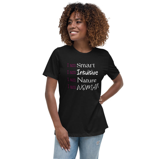 Women's relaxed T-shirt black front